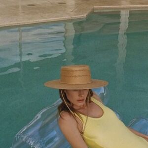 LACK OF COLOR Jacinto Tan Straw Hat with Chin Strap Small 55 Cm